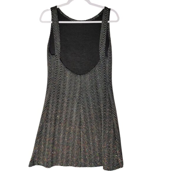 Vintage Ronni Nicole Dress Sz 10 Rainbow Sparkle Backless Party Slinky Black - Picture 5 of 11